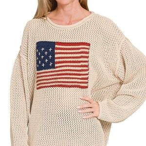 American Flag Knit Sweater